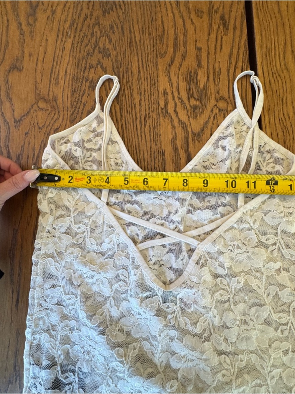 Free People FP Beach Women's Lace Bodysuit Floral Cream White Size M - Picture 9 of 11
